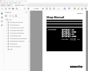 Komatsu D71EXi-24 D71EXi-24E0 D71PXi-24 D71PXi-24E0 Bulldozer Shop Manual SEN06842-09 - PDF DOWNLOAD