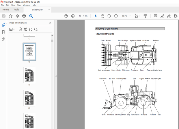 Hyundai HL770 (#1001-#1170) Wheel Loader Service Manual 2023 PDF