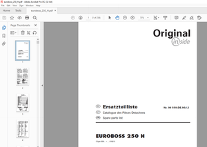 Pottinger Agricultural EEUROBOSS 250 H Spare parts list Manual – PDF DOWNLOAD