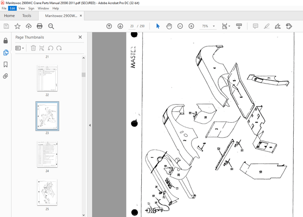 Manitowoc Traditional Crane 2900WC Parts Manual SN 29590 - PDF