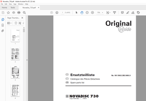 Pottinger Tractor Mower NOVADISC 730 Spare parts list Manual – PDF DOWNLOAD