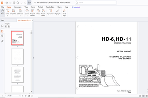 Fiatallis HD-6 HD-11 Crawler Tractors Steering Clutches &amp; Brakes Service Manual - PDF DOWNLOAD