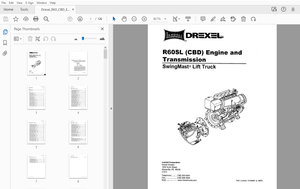 DREXEL R60SL (CBD) Engine &amp; Transmission SwingMast Lift Truck Parts Manual_1416848 – PDF DOWNLOAD