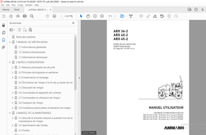 AMMANN ARX 36-2 ARX 40-2 ARX 45-2 MANUEL UTILISATEUR - PDF