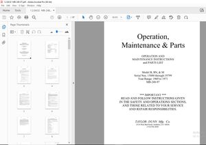 Taylor-Dunn B,BN,M Operation &amp; Maintenance Instructions S.NO 15000 through 19799 - PDF DOWNLOAD