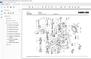 Ammann AV 70 X Tandem Roller Parts Manual SN 4062061 PDF