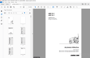 AMMANN ARX 23.1 ARX 26.1 TANDEMOVÝ VÁLEC DÍLENSKÁ PŘÍRUČKA - PDF