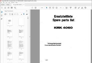 KRUPP KMK 4060 Truck Crane Parts Manual EN_DE – PDF DOWNLOAD