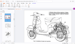 Piaggio Vespa Super Sport 180 cc Operation &amp; Maintenance Manual- PDF DOWNLOAD
