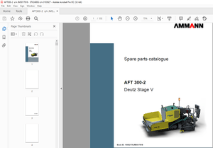 Ammann AFT 300-2 Deutz Stage V Parts Manual 10002170JM3017818 - PDF