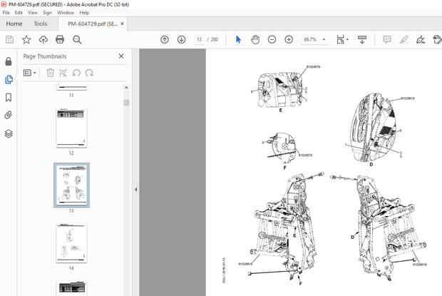 Manitowoc Crane MLC650 Luffing Jib Parts Manual 604729 PDF