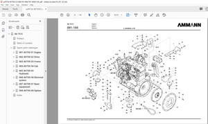 Ammann AV 70 X Tandem Roller Parts Manual SN 4062143 PDF