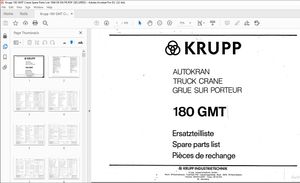 KRUPP 180 GMT Truck Crane Parts Manual EN_DE_FR – PDF DOWNLOAD