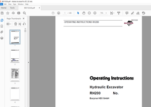 Cat Bucyrus RH200 Hydraulic Excavator OPERATING INSTRUCTIONS MANUAL BI015326 – PDF DOWNLOAD