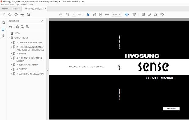 Hyosung Sense 50 Service Manual - PDF DOWNLOAD