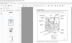 Crown Forklift MAX50/MBX50 Series Lift Trucks Operation &amp; Maintenance Manual – PDF DOWNLOAD