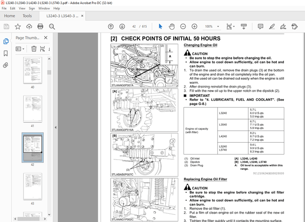 Kubota Tractor L3240-3 L3540-3 L4240-3 L5240-3 L57 40-3 Workshop Manual – PDF DOWNLOAD