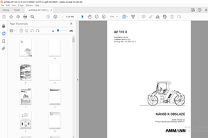 AMMANN AV 110 X TANDEMOVÝ VÁLEC NÁVOD K OBSLUZE 3009927 PDF