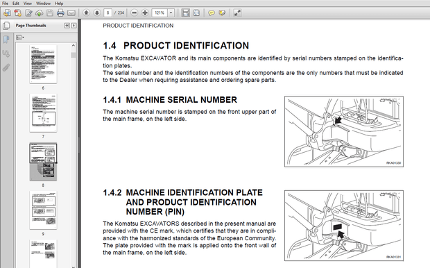 Komatsu PC20MR-2 Galeo Hydraulic Excavator Operation &amp; Maintenance Manual (15001 and up) PDF