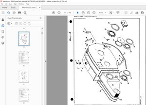 Manitowoc Traditional Crane 3900 Parts Manual SN 391276 - PDF