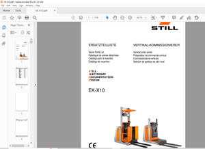 STILL STED Forklift EK-X10 Vertical order picker Spare Parts List Manual – PDF DOWNLOAD