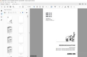 AMMANN ARX 12-2 ARX 16-2 ARX 20-2 TANDEMWALZE BEDIENUNGSANLEITUNG - PDF