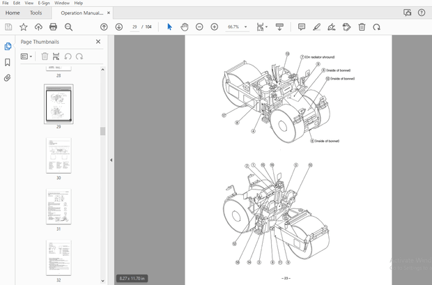 Sakai Asphalt Roller R2-4 R2H-4 Operation &amp; Maintenance Manual – PDF
