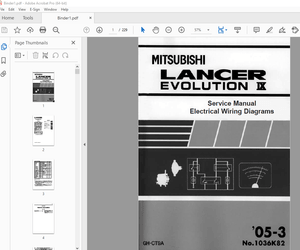 Mitsubishi 2005 Lancer Evolution IX Electrical Wiring &amp; Service Manual – PDF DOWNLOAD