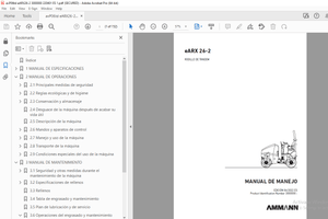 AMMANN eARX 26-2 RODILLO DE TÁNDEM MANUAL DE MANEJO 3000000 PDF