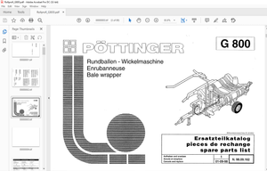 Pottinger Tractor RDLLPRDFI G 800 Spare parts list Manual – PDF DOWNLOAD