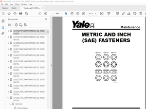 Yale Forklift C878 (GLP60-70VX, GDP60-70VX Europe) Service Manual PDF