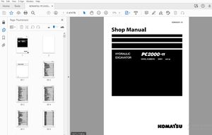 KOMATSU PC2000-11 HYDRAULIC EXCAVATOR SERVICE REPAIR WORKSHOP MANUAL SEN06651-14 - PDF DOWNLOAD