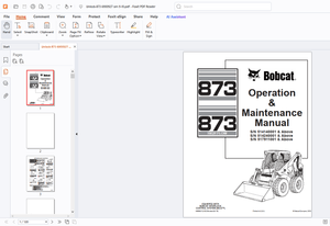 Bobcat 873 High Flow Operation &amp; Maintenance Manual - PDF DOWNLOAD
