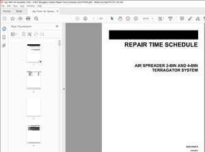 Ag Chem Air Spreader 2-Bin &amp; 4-Bin Terragator System Repair Time Schedule Manual_AG331629A – PDF 