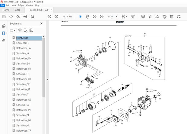 KCM 95Z7B Wheel Loader Parts Manual 93315-00581 – PDF DOWNLOAD