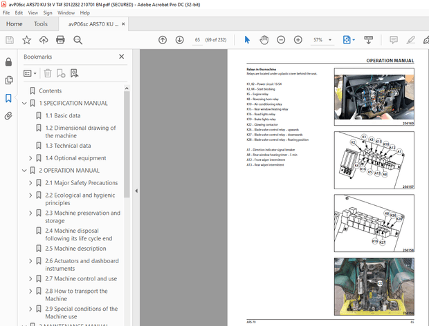 Ammann ARS 70 Single Drum Roller Operating Manual 3012282 - PDF DOWNLOAD