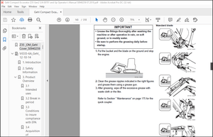 Gehl Z35 GEN:2 Compact Excavator Operator’s Manual 50940259 – PDF DOWNLOAD