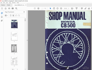 1972 Honda CB500 Shop Manual - PDF DOWNLOAD
