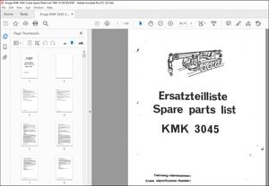 KRUPP KMK 3045 Truck Crane Parts Manual EN_DE – PDF DOWNLOAD