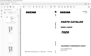 KCM (CUMMINS QSB6.7) 70Z6 (Equipment) Wheel Loader Parts Manual 93308-00611 – PDF DOWNLOAD
