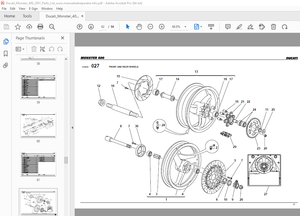 Ducati Monster 400 2001 Parts Manual PN 91511021B - PDF DOWNLOAD 