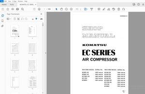 KOMATSU EC SERIES AIR COMPRESSOR SHOP MANUAL SEBM0680A10 – PDF DOWNLOAD