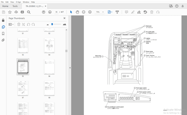 Tadano TR-200EXC-3 Rough Terrain Crane Operation &amp; Maintenance Manual – PDF