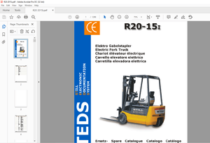 STILL STED Forklift R20-15I Electric Fork Truck Spare Parts List Manual – PDF DOWNLOAD