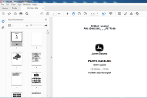 John Deere  524K-11 Loader Parts Catalog Manual PDF DOWNLOAD