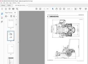 Kubota Zero Turn Mower ZG124E ZG123S ZG127E ZG127S Workshop Manual – PDF DOWNLOAD