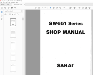 Sakai Vibrating Roller SW651 Series Shop Manual - PDF DOWNLOAD