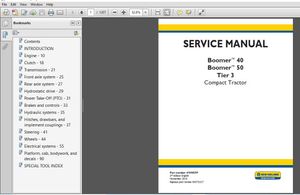 New Holland Boomer 40, 50 T3 Compact Tractor Service Manual