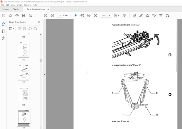Terex Crane A400-A450 Maintenance &amp; Operator’s Manual 38410 – PDF DOWNLOAD