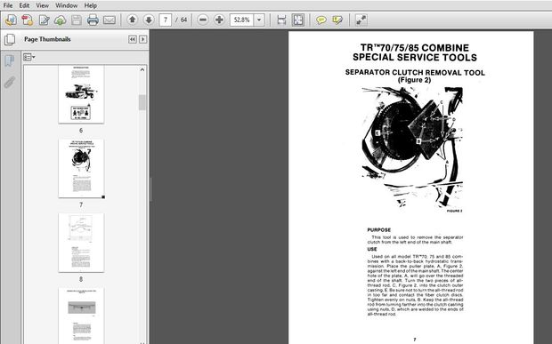 NEW HOLLAND COMBINE TR 70/75/85/95 SPECIAL SERVICE TOOLS SERVICE REPAIR MANUAL (40486600)